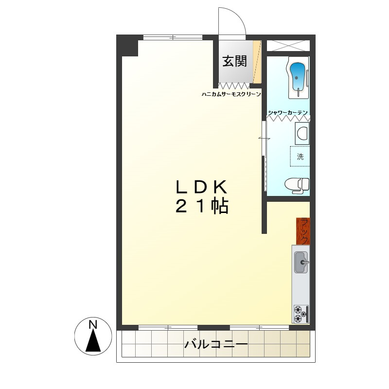 天神マンションの間取り