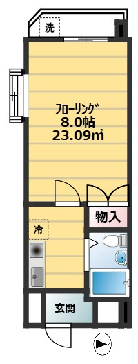 カーサ柊の間取り|洋室8.0帖【カーサ柊】