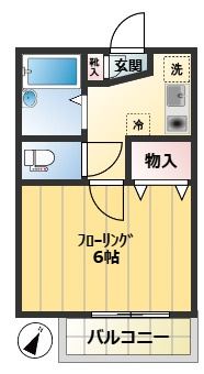 ジュネスIの間取り|人気のバストイレ別物件【ジュネスⅠ】