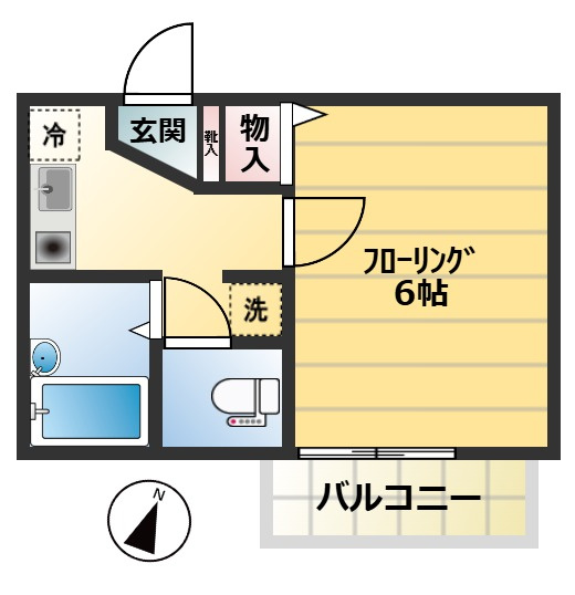ジュネスIの間取り|人気のバストイレ別物件【ジュネスⅠ】