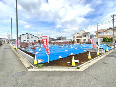 【外観】 | 値下げ！【売主／売地】MLH TSUJIDO 大庭③⑦⑨号区（建築条件無し／仲介手数料不要） | 区画⑦
東南角地につき、陽当たり・風通し・住環境良好です！
カ－スペースの位置やプランなど入れやすい土地です。