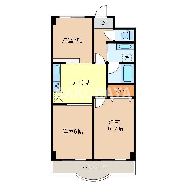 ズイコーアスピラントハイツ足利の間取り