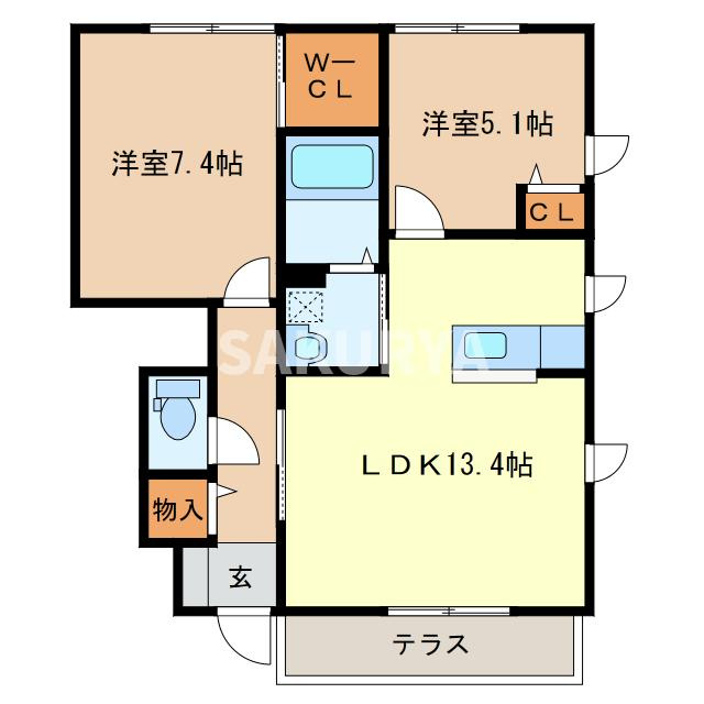 ソレーユ・シャインの間取り