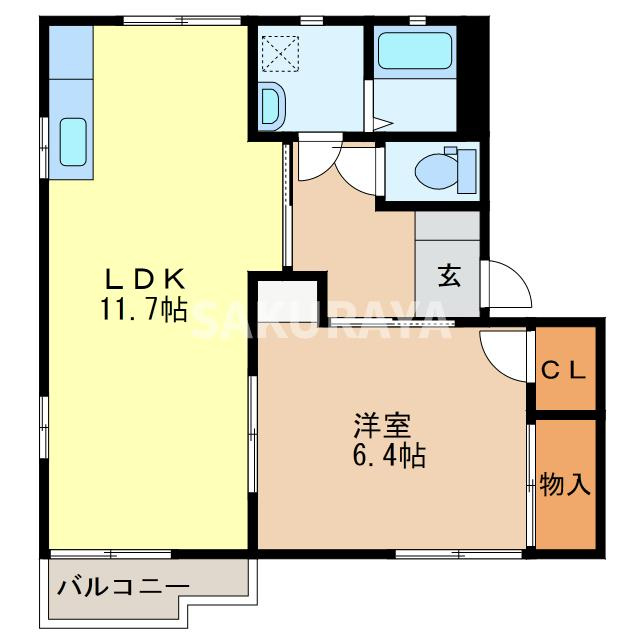 フレグランスヒトミBの間取り