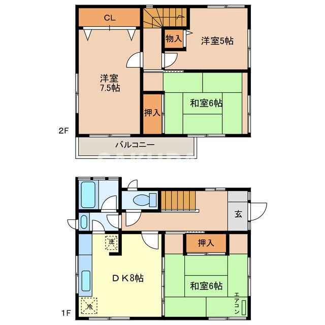 松村方貸家NO3の間取り