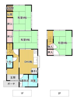 【間取り】 | 鳥取市相生町２丁目中古戸建て