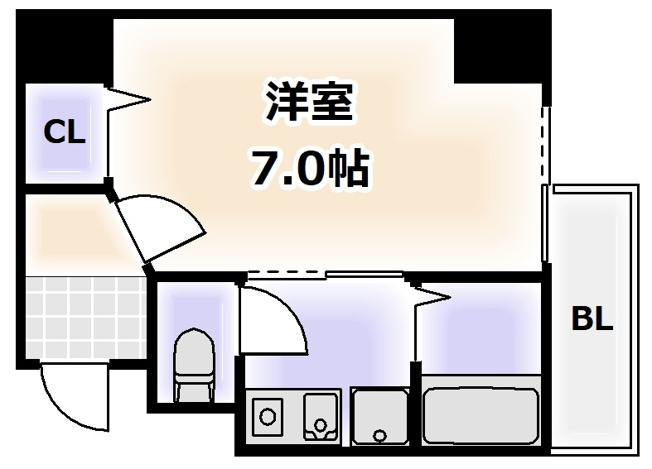 【間取り】 | プレサンス難波WEST