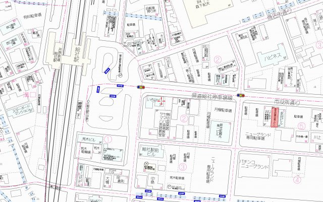 新世紀観光第二ビルの地図|総社駅前