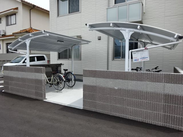 総社市中央４丁目の賃貸マンションのその他共用部分|自転車置き場