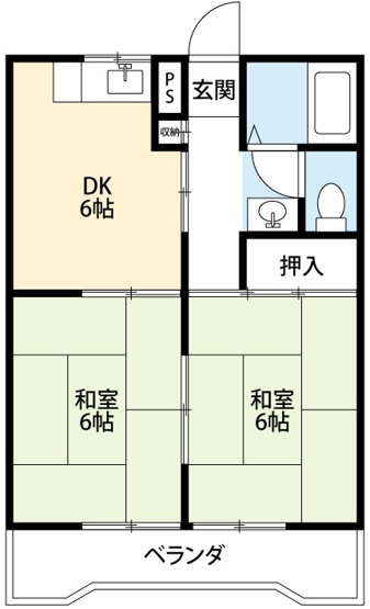 【間取り】 | コーポカワチB