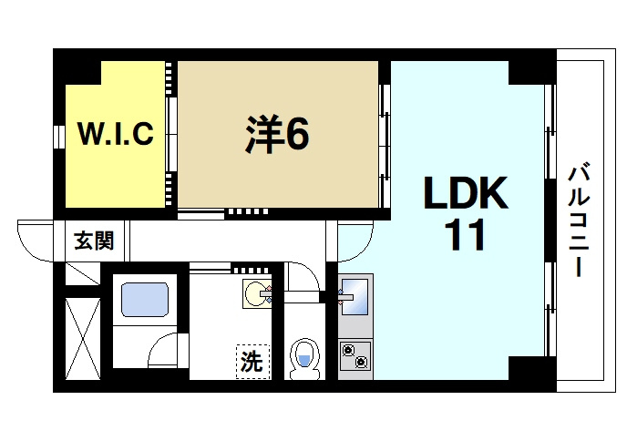 シャトー　デュ　ボヌールの間取り|1LDKの間取り