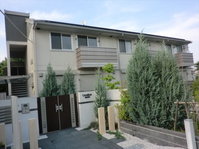 箕面市半町３丁目のアパートの外観