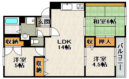メゾンフルールの間取り