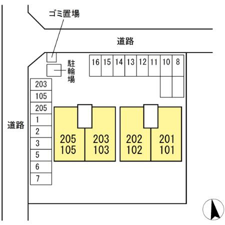 ル・プレジールKの区画図