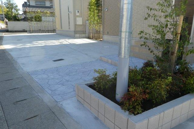 倉敷市中庄の一戸建ての駐車場