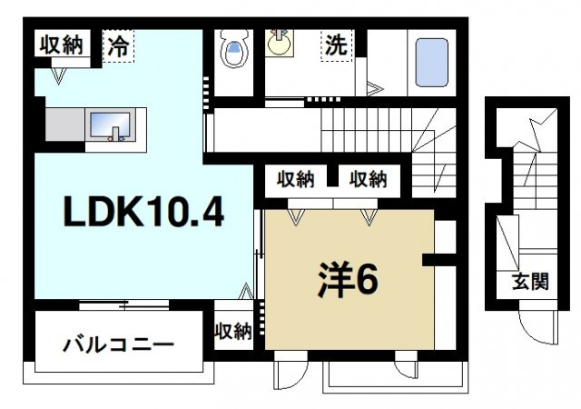 クレールコートの間取り|通風良好で快適な瀬克をスタートできる間取りです