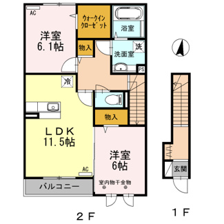 【間取り】 | East town B