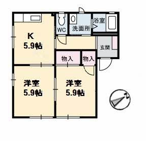 ハイツコムドテールの間取り