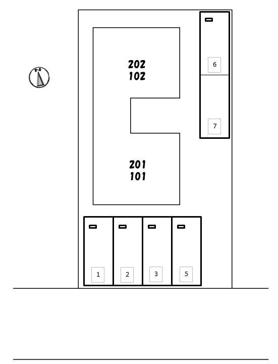ハイツコムドテールの区画図
