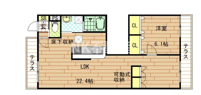 【間取り】 | シロイエ石切（石切賃貸） | 間取りです