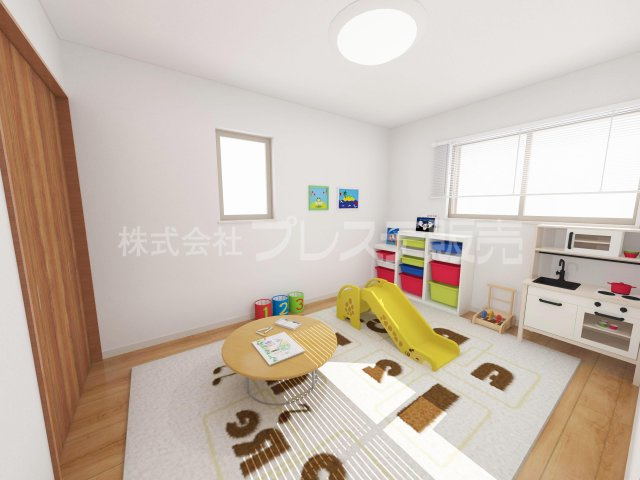 大和郡山市小林町の新築一戸建の洋室|２階洋室（子供部屋）完成イメージ