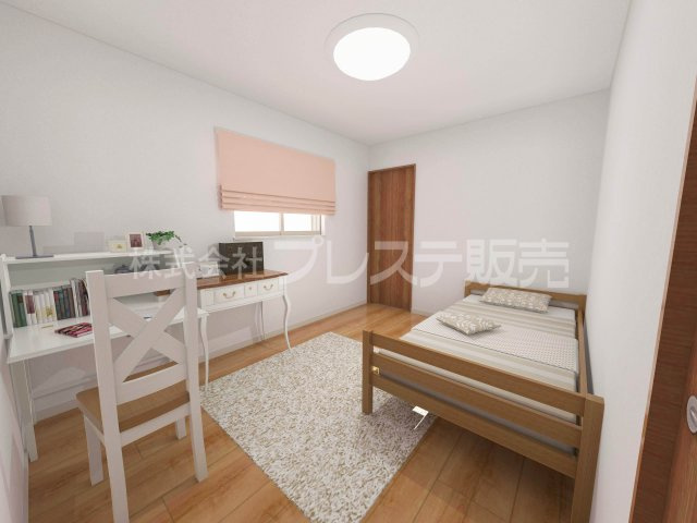 大和郡山市小林町の新築一戸建の洋室|２階洋室（子供部屋）完成イメージ／南向きですので、陽あたり良好です♪