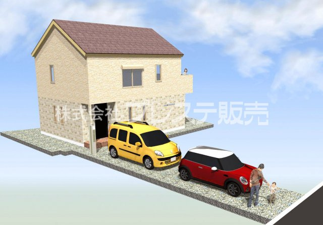 大和郡山市小林町の新築一戸建の完成予想図|建物完成イメージ／現地に係員は常駐しておりません。