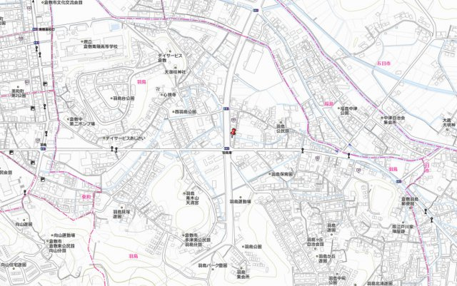 羽島借地の地図