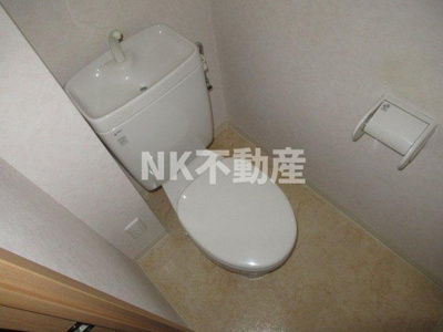 【トイレ】 | メルディアキューブやえのさと（八戸ノ里賃貸） | 落ち着いた色調のトイレです