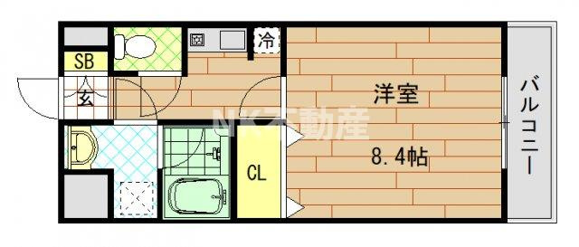 【間取り】 | メルディアキューブやえのさと（八戸ノ里賃貸） | 間取りです