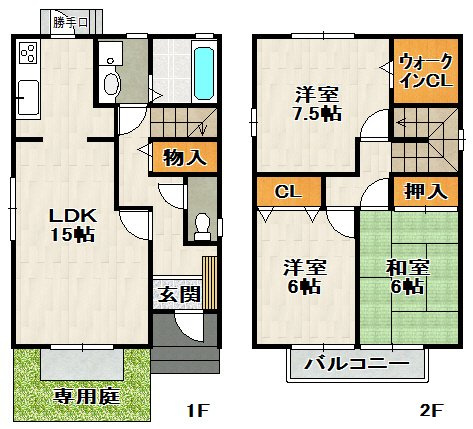 堀古タウンハウスの間取り
