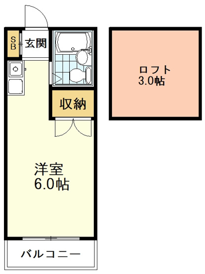 【間取り】 | コーポはぎや | 間取り