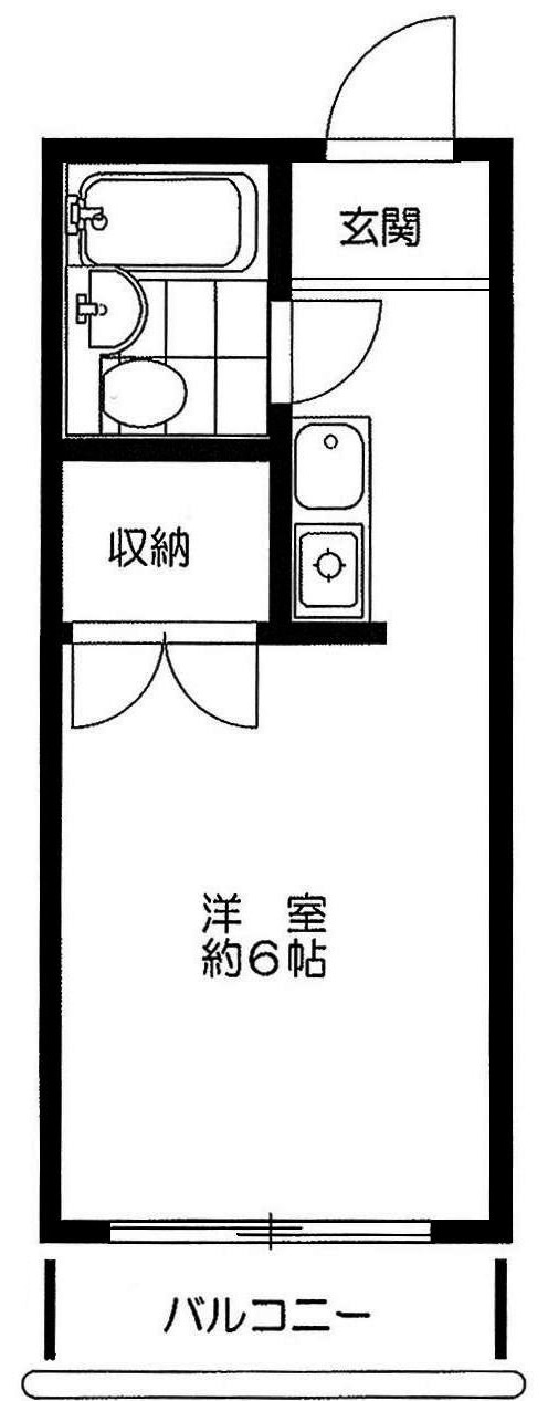 からたちビルの間取り|ワンルーム