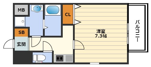 カスタリア新梅田の間取り