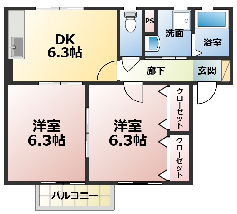 ヴィラ・メープルの間取り