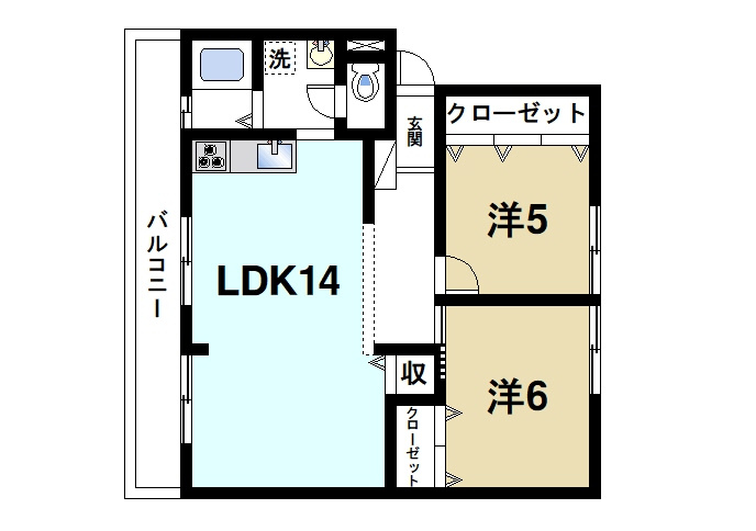 ハイツ108の間取り|使いやすい間取りです