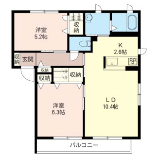 【間取り】 | 【シャーメゾン】サジテール小倉台C棟 | ※実際の間取りは反転となります。