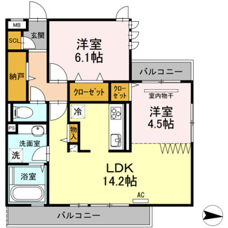【間取り】 | ブランノワール ドゥ
