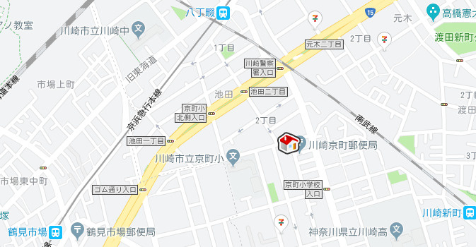 クレイノビッグアロー川崎の地図