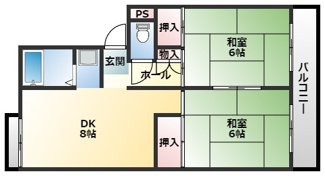 【間取り】 | パールハイツ曙