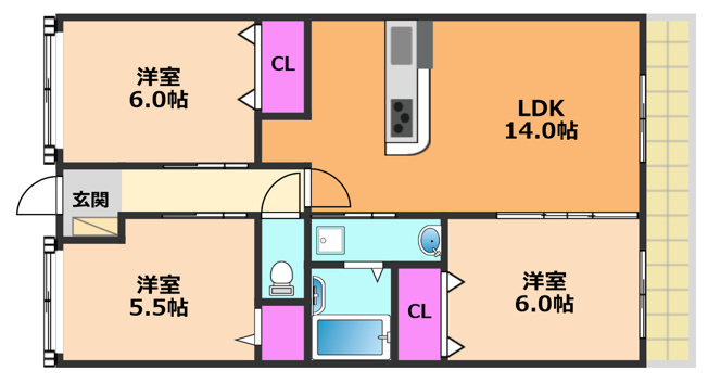【間取り】 | アムールカセイ