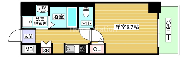 【間取り】 | メトローサ弁天町