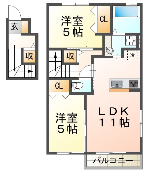 サニーゲイブルズの間取り