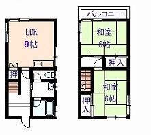 【間取り】 | 小松里町藪様貸家