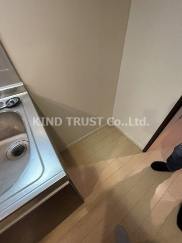 クレストフォルム大阪天満橋のキッチン|冷蔵庫を置くスペースです