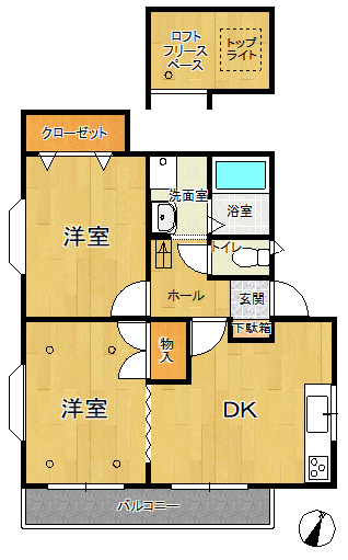 プラージュ打出小槌の間取り