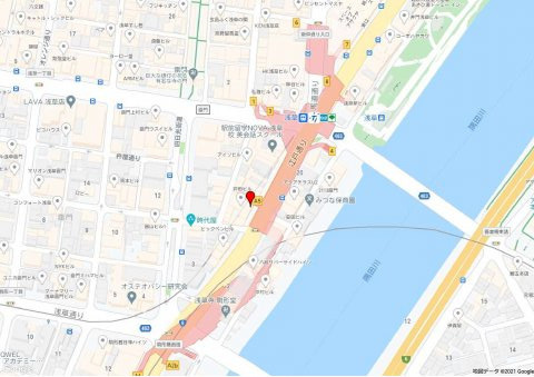 台東区雷門２丁目の事務所の地図
