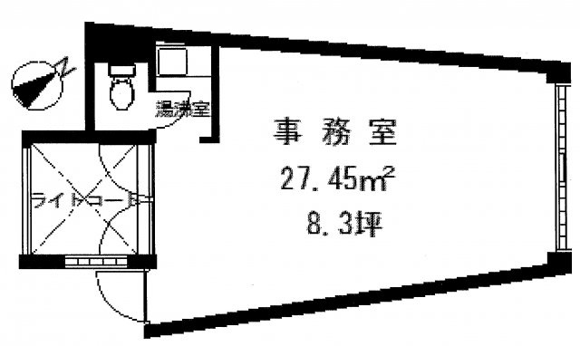 台東区谷中３丁目の事務所の間取り