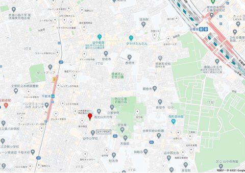 台東区谷中３丁目の事務所の地図