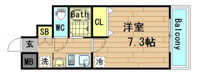 【間取り】 | ラナップスクエア阿波座